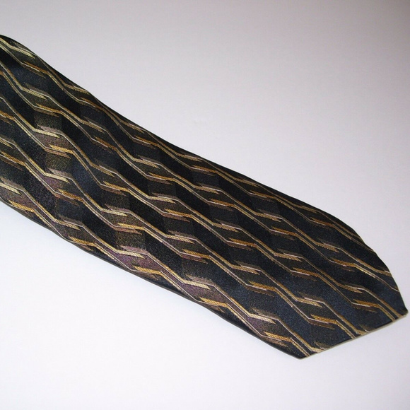 Piattelli Platinum Dress Suit Neck Tie 100% Silk - Picture 4 of 5